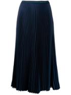 Prada Midi Pleated Skirt - Blue