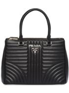 Prada Prada Diagramme Leather Handbag - Black