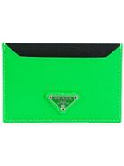 Prada Logo Plaque Cardholder - Green