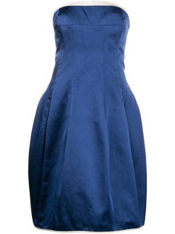 Alexander Mcqueen Vintage Strapless Cocktail Dress - Blue