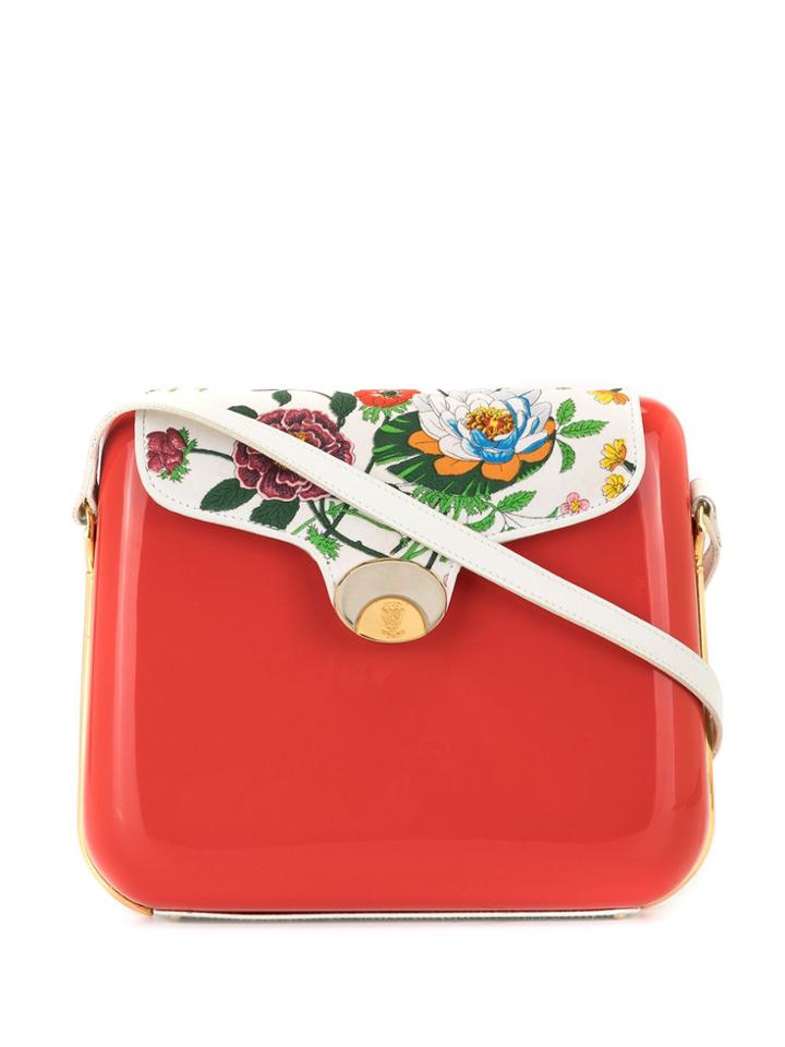 Gucci Pre-owned Flora Line Crossbody Bag - Red