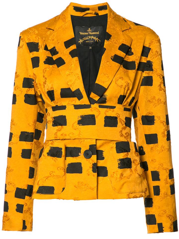 Vivienne Westwood Anglomania Ringstead Jacket, Women's, Size: 40, Yellow/orange, Viscose/cotton/spandex/elastane