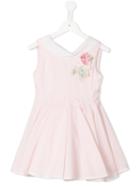 Lapin House Embellished Flowers Flared Dress, Girl's, Size: 10 Yrs, Pink/purple