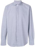 Canali Honeycomb Pattern Shirt - Blue
