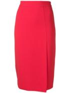 P.a.r.o.s.h. Fitted Midi Skirt - 009 Red