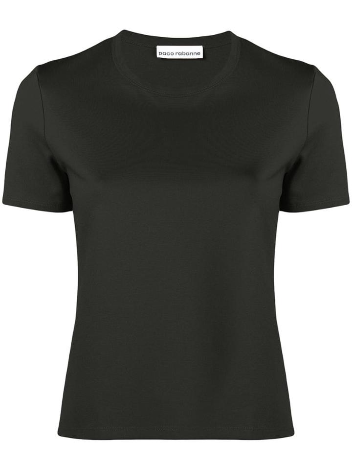 Paco Rabanne Short-sleeve Fitted T-shirt - Black