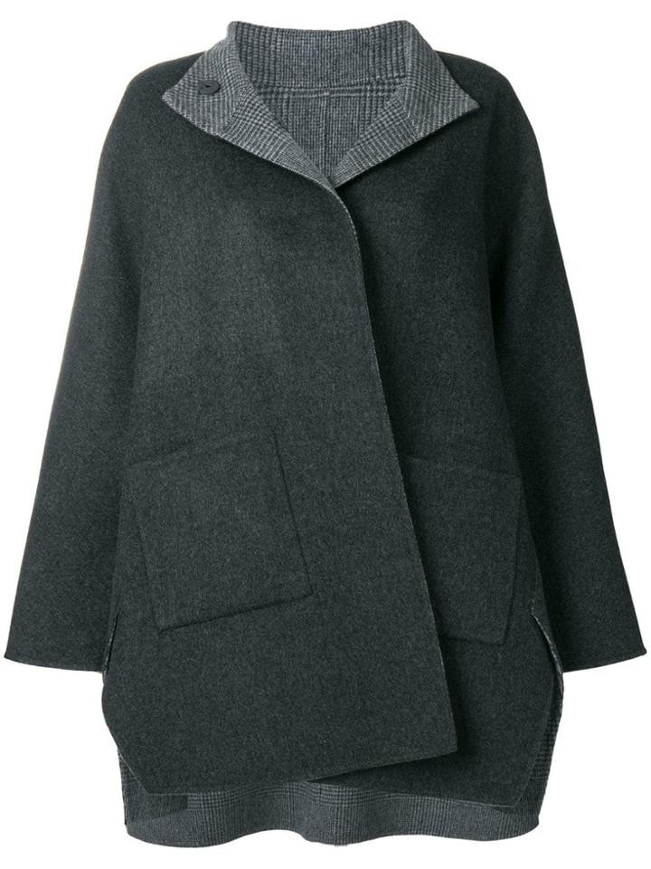 Iris Von Arnim Cocoon Coat - Grey