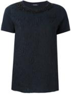 's Max Mara 'pucci' Embroidered T-shirt, Women's, Size: Medium, Blue, Cotton/polyester/acrylic/silk