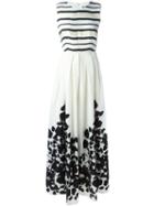Max Mara Printed Full Skirt Evening Dress