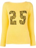 Ermanno Scervino Lace Detail Sweater - Yellow & Orange