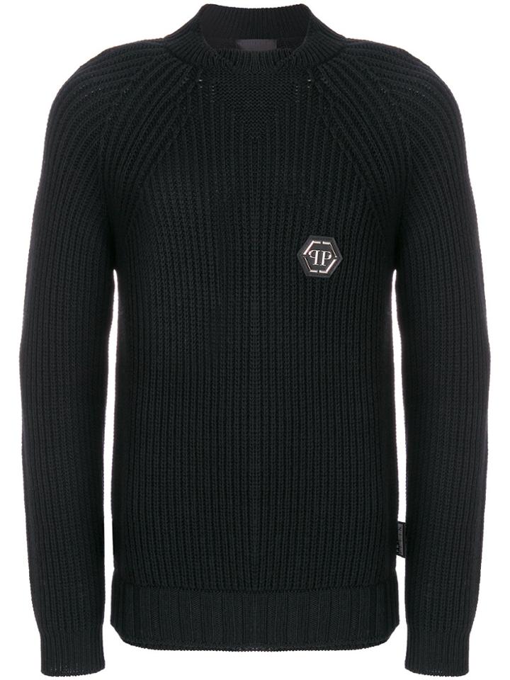 Philipp Plein Ribbed Jumper - Black