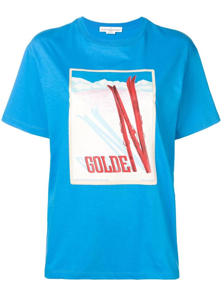 Golden Goose Deluxe Brand Logo Patch Short-sleeve T-shirt - Blue