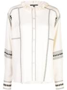 Derek Lam Long Sleeve Embroidered Button-down Shirt - White