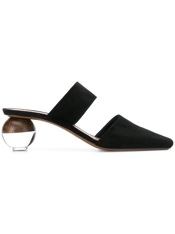 Neous Ball Heel Mules - Black