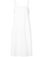 Lee Mathews Morgan Poplin Apron Dress - White