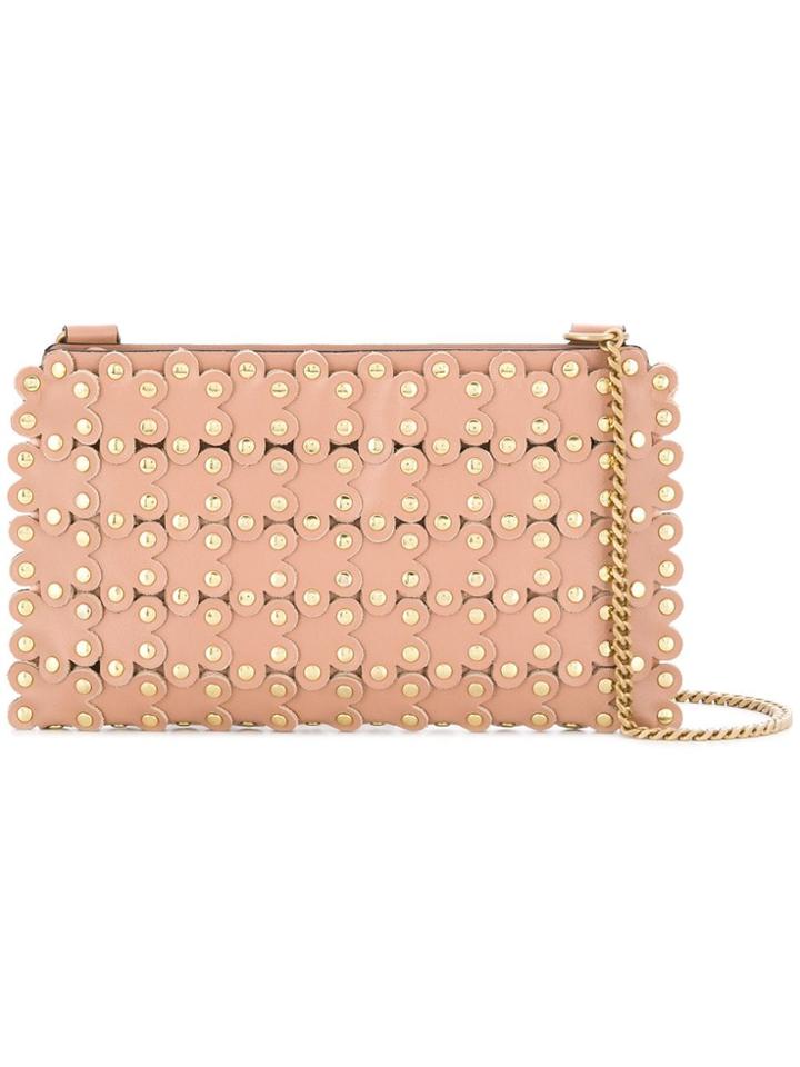 Red Valentino Flower Studded Crossbody Bag - Pink & Purple