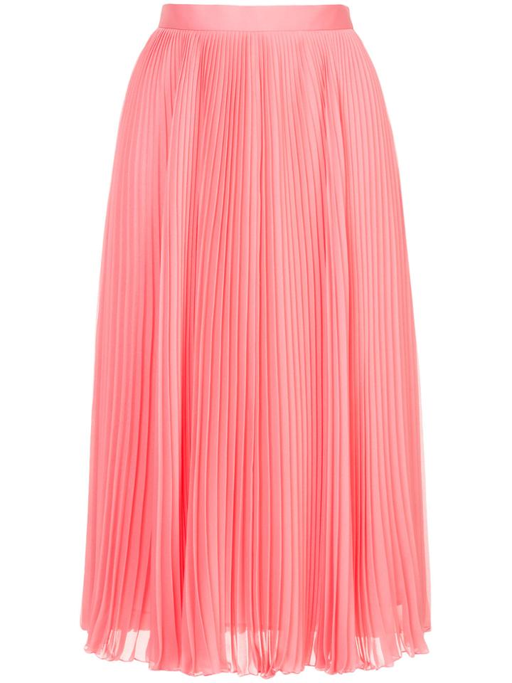 H Beauty & Youth Pleated Midi Skirt - Pink & Purple
