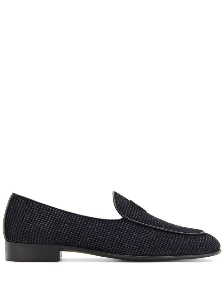 Giuseppe Zanotti G-flash Velvet Loafers - Black