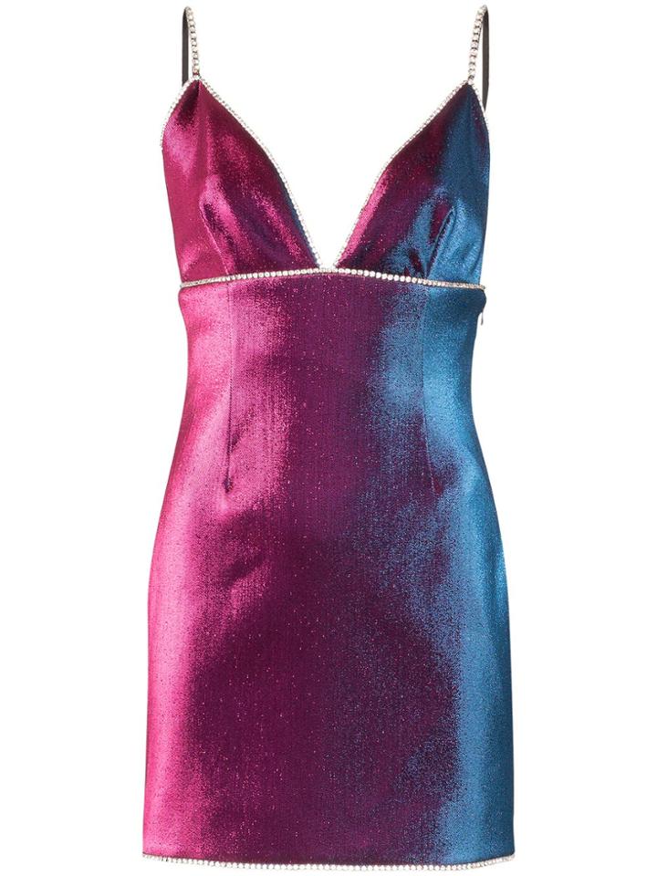 Area Crystal Embellished Mini Dress - Pink