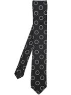 Dolce & Gabbana Circle Print Ribbed Tie