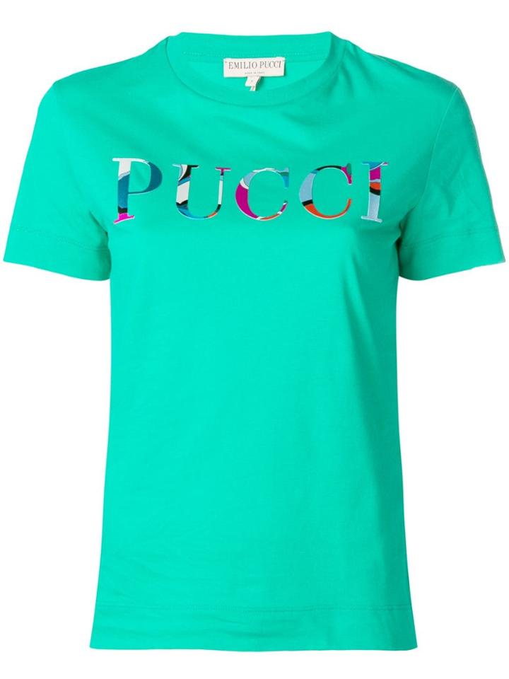 Emilio Pucci Logo Print T-shirt - Green