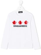 Dsquared2 Kids - Logo Leaves Patches T-shirt - Kids - Cotton - 10 Yrs, White