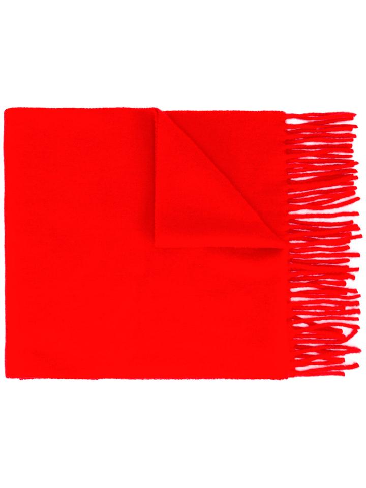 Ami Alexandre Mattiussi - Plain Scarf - Men - Virgin Wool - One Size, Red, Virgin Wool