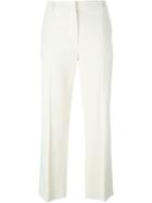 Sportmax Cropped Tailored Trousers, Women's, Size: 38, White, Viscose/spandex/elastane