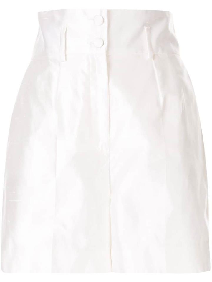 Dolce & Gabbana High Waist Shorts - White