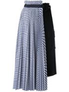 Sacai Striped Hybrid Skirt - Blue