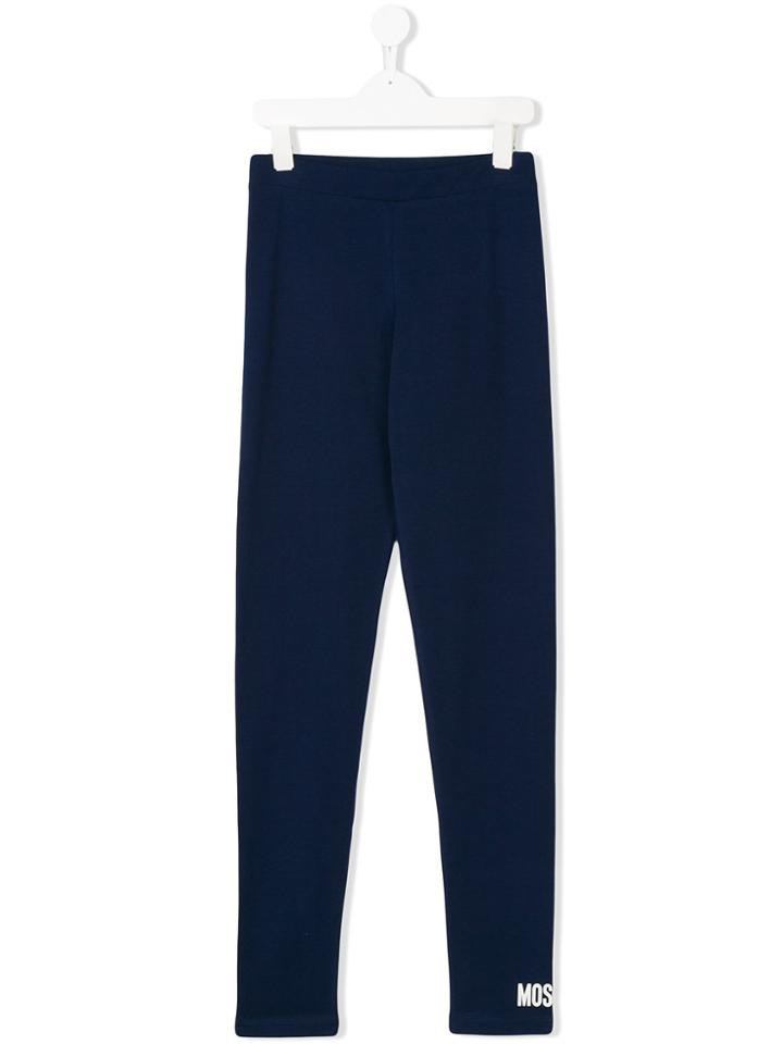 Moschino Kids Logo Leggings - Blue