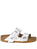 Rick Owens Flat Metallic Slides - Silver