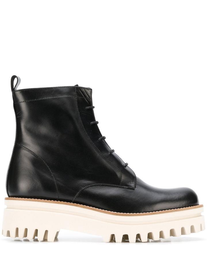 Paloma Barceló Platform Lace-up Boots - Black