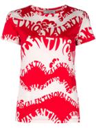 Valentino Waves Jersey T-shirt - Red