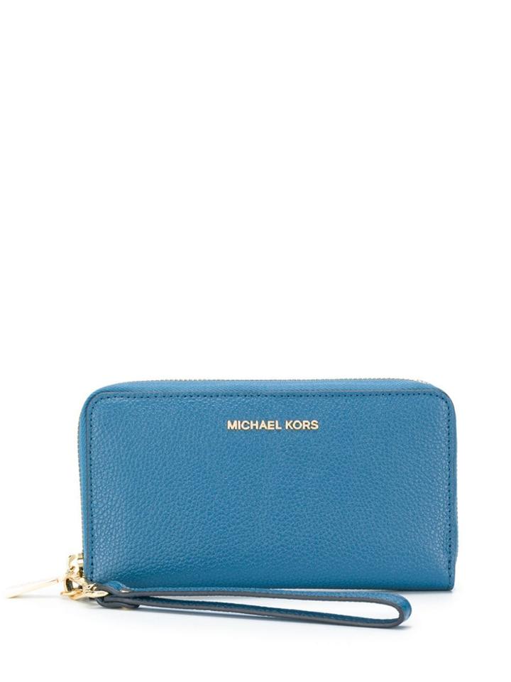 Michael Michael Kors Logo Plaque Wallet - Blue