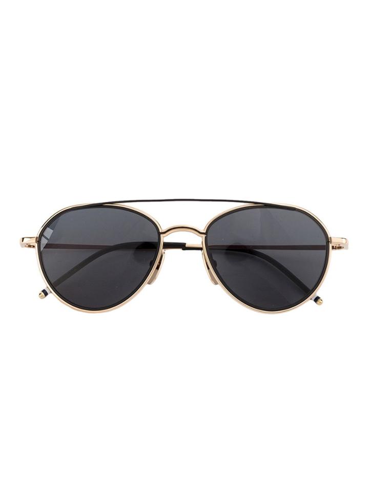 Thom Browne Eyewear Black Aviator Sunglasses - Unavailable