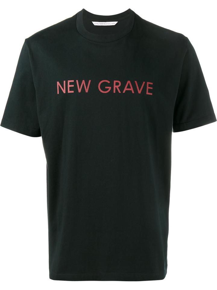 John Lawrence Sullivan New Grave Logo T-shirt, Men's, Size: Large, Black, Cotton