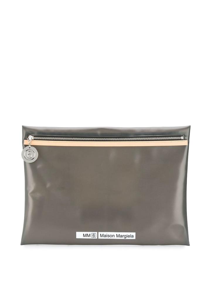 Mm6 Maison Margiela Large Clutch Bag - Grey
