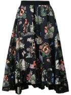 Vivetta Nature Print Pleated Skirt, Women's, Size: 40, Black, Cotton