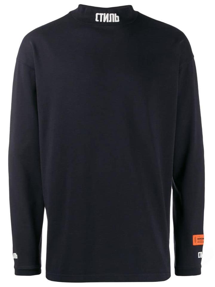 Heron Preston Contrast Neckline Jumper - Black