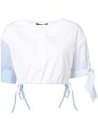 Alexander Wang Henley Cropped Shirt - White