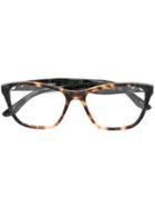 Prada Eyewear Tortoiseshell Square Glasses, Black, Acetate