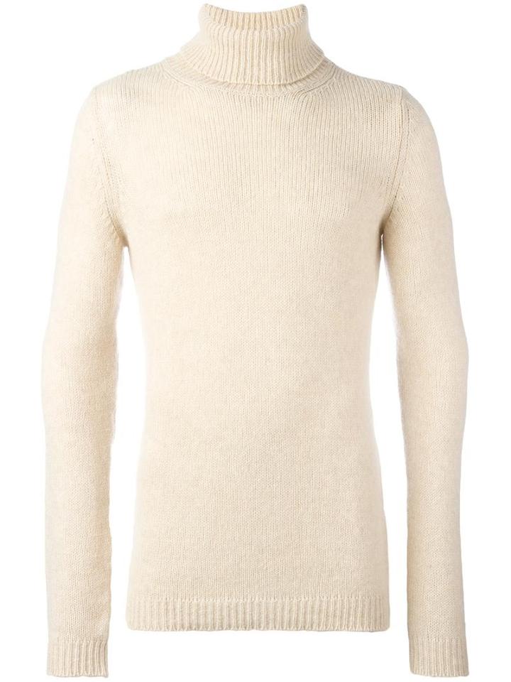 Roberto Collina Roll Neck Jumper, Men's, Size: 46, Nude/neutrals, Nylon/camel Hair/merino