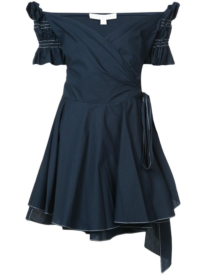 Jonathan Simkhai Off-the-shoulder Belted Dress - Blue