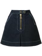 Ellery A-line Denim Skirt, Women's, Size: 6, Blue, Cotton/spandex/elastane