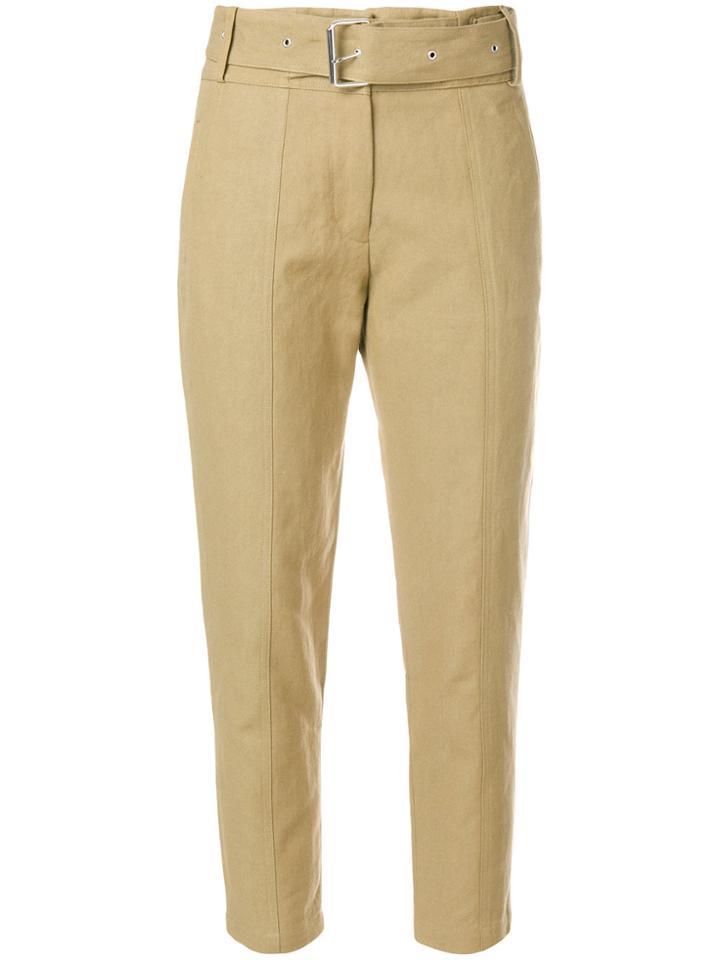 Iro Belt Cropped Trousers - Nude & Neutrals