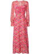 Saloni Floral Print Maxi Dress - Pink