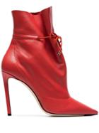 Jimmy Choo Red Stitch 100 Leather Boots