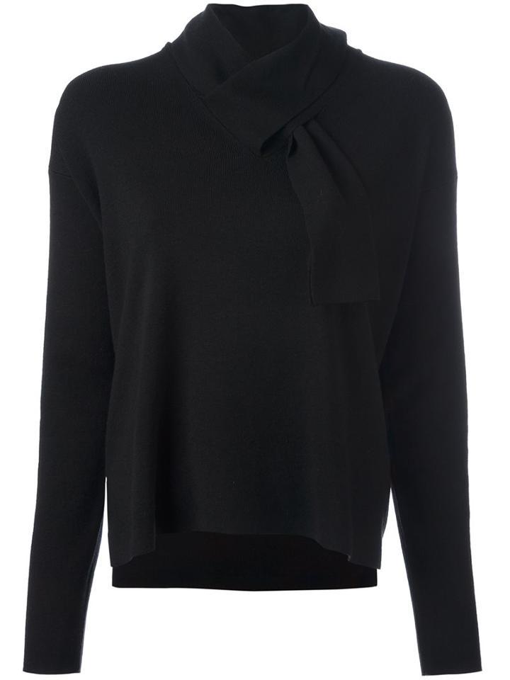 Steffen Schraut Collar Detail Jumper, Women's, Size: 40, Black, Polyamide/polyester/viscose/cashmere