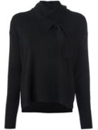Steffen Schraut Collar Detail Jumper, Women's, Size: 40, Black, Polyamide/polyester/viscose/cashmere